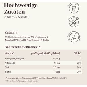 Produktbild für Kollagen Glow25 Plus, Hydrolysat, Peptide Typ 1 &amp; 3