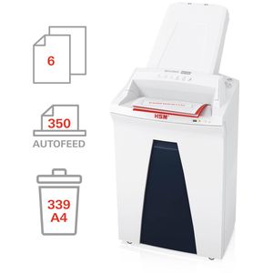 Produktbild für Aktenvernichter HSM SECURIO AF350, 2115111, weiß, mit Rollen