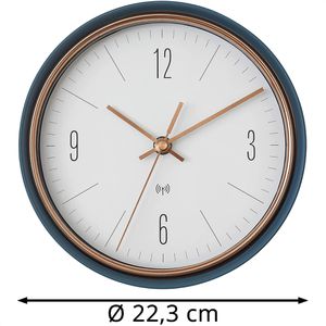 Produktbild für Wanduhr TFA 60.3547.20, Metall, analog, Funkuhr