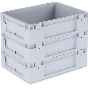 Produktbild für Eurobox Alpha-Paletten Silverline, grau, 10 Liter