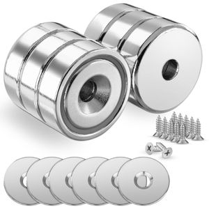 Magnete Poppstar Topfmagnet N35, silber, Neodym Magnet