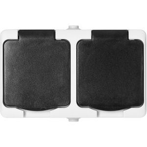 Produktbild für Steckdose Orno Aquatic Mini 2x2P+E, IP54, Aufputz