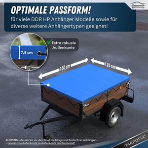 Produktbild für Anhänger-Plane Tarpofix FP27, wasserdichte Flachplane
