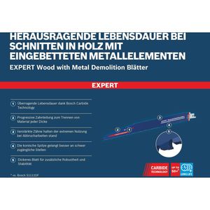Produktbild für Säbelsägeblatt Bosch Expert Multi Material Demolition S1169XHM