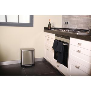 Produktbild für Mülleimer EKO E-Cube, VB 926819, matt silber