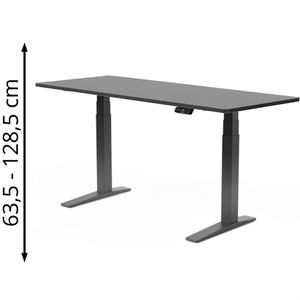 Produktbild für Schreibtisch FlexiSpot E7B-Pro 2026, schwarz / schwarz