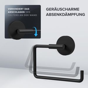 Produktbild für Toilettenpapierhalter ovimar Tromoy, schwarz