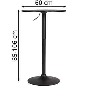 Produktbild für Stehtisch CLP Lamoni 324347,schwarz Ø 60 cm