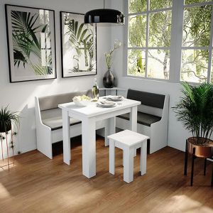 Produktbild für Esstisch Vicco Roman, weiß, 2-teilig