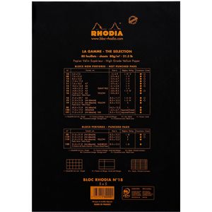 Produktbild für Notizblock Rhodia 182009C, schwarz, A4