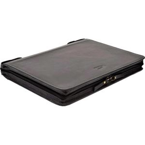 Produktbild für Schreibmappe Menzo MB55, schwarz, Echt Leder