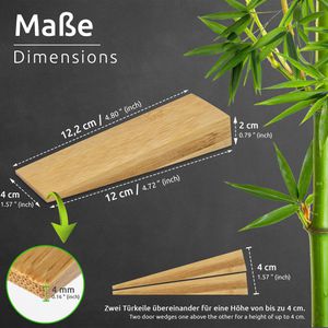 Produktbild für Türstopper ECENCE aus Gummi / Bambus