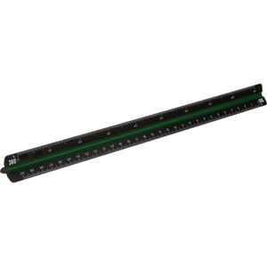 Produktbild für Dreikantmaßstab Rumold 154/4/30 SCHWARZ, 30cm