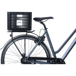 Produktbild für Fahrradkorb Basil Fahrradkiste M, schwarz, Kunststoff, 30 l