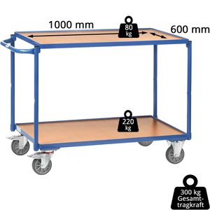 Produktbild für Tischwagen Fetra 2942, aus Metall &amp; Holz