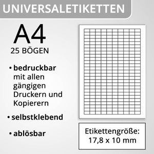 Produktbild für Universaletiketten APLI 10197, weiß