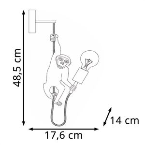 Produktbild für Wandleuchte Lucide Extravaganza, aus Aluminium, für innen