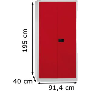 Produktbild für Mehrzweckschrank Bisley E782AAG-506, abschließbar, rot