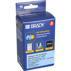 Produktbild für Schriftband Brady M21-500-595-BK-WT, 12,7mm
