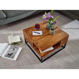 Produktbild für Couchtisch Wohnling WL6.535, aus Massivholz, sheesham