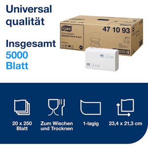 Produktbild für Papierhandtücher Tork Xpress Universal, 471093, H2, 1-lagig