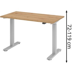 Schreibtisch Hammerbacher XMST612, asteiche / silber