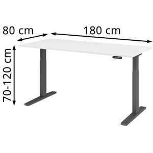 Produktbild für Schreibtisch Hammerbacher XMKA 19, weiß / graphit