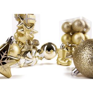 Produktbild für Weihnachtskugeln BRUBAKER 807703, gold