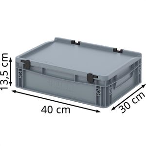 Produktbild für Eurobox AUER ED 43/12 HG, grau, 10 Liter