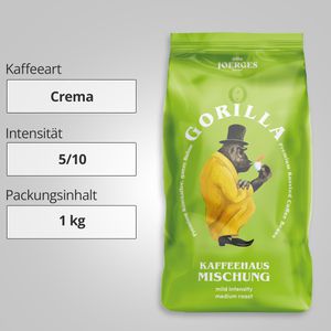 Produktbild für Kaffee Gorilla Kaffeehaus-Mischung