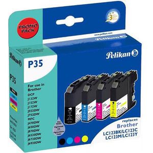 Produktbild für Tinte Pelikan P35 für Brother LC-123VAL Value Pack