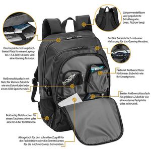 Produktbild für Laptop-Rucksack Pedea First One, 66069011, schwarz / grau