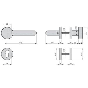 Produktbild für Drückergarnitur BASI 7306-2288, links