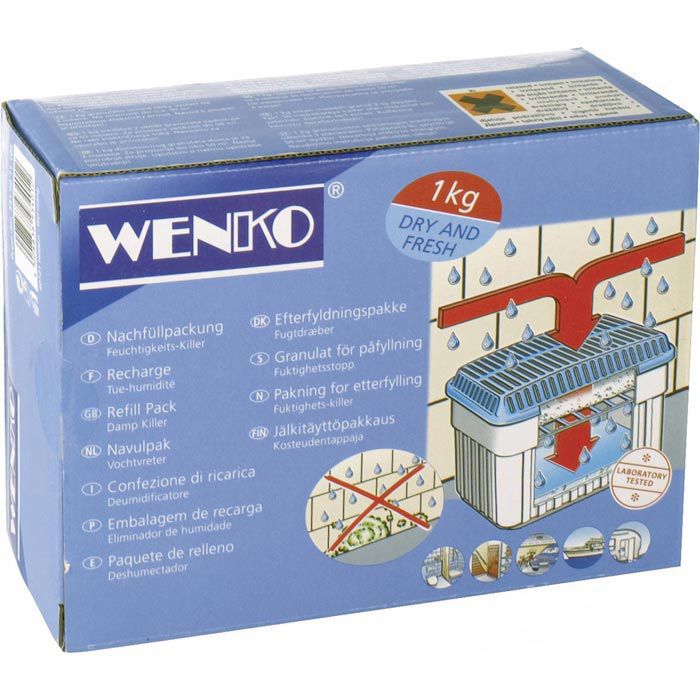 Wenko Luftentfeuchter 5410011100, 1kg, Nachfüllpack für