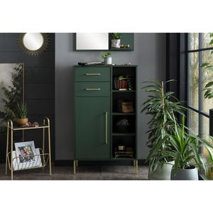 Produktbild für Highboard Schildmeyer Kent 151130, waldgrün, aus Holz