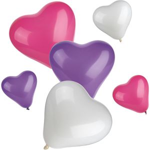 Luftballons Papstar 19348 Heart, farbig sortiert