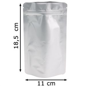 Produktbild für Druckverschlussbeutel Böttcher-AG Aluminium, 110 x 185 mm
