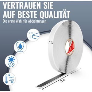 Produktbild für Dichtungsband Poppstar 1009883 doppelseitiges Butylband