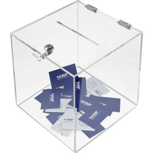 Produktbild für Spendenbox HMF 46917 Würfel, Acryl, transparent