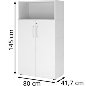 Produktbild für Kombischrank Hammerbacher FW48T3KG, weiß