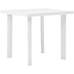 vidaXL Gartentisch 48802, Kunststoff, weiß, 80 x 75 x 72 cm