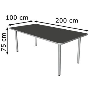 Produktbild für Schreibtisch Kerkmann Prime 11040913, anthrazit / silber