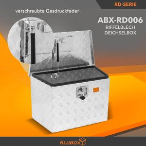 Produktbild für Deichselbox ALUBOX-Alukiste ABX-RD006, Aluminium Riffelblech