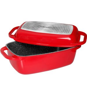 Bräter STONELINE XXL 14101, rot, aus Aluguss