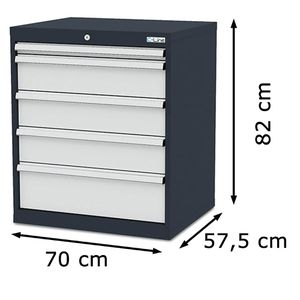 Produktbild für Schubladenschrank Simplaflex CL7H081031, Metall
