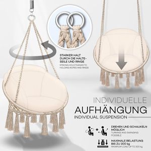 Produktbild für Hängesessel tillvex TVHS09, bis 200 kg, Indoor