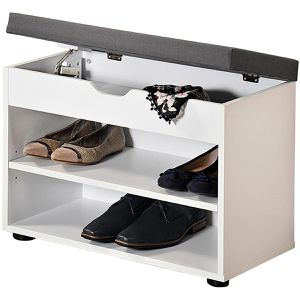 Schuhbank Kesper 15914, weiß, aus Holz