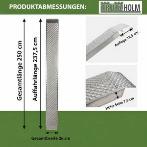 Produktbild für Auffahrrampe Trutzholm 39049, aus Aluminium
