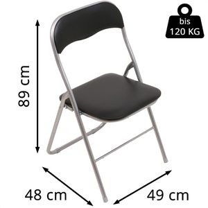 Produktbild für Klappstuhl Haest ST-HA-PVC, schwarz
