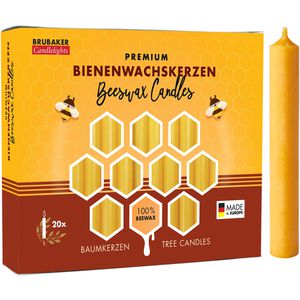 Kerzen BRUBAKER 100% Bienenwachs, Baumkerzen